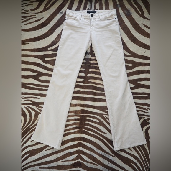 Bright Cream Sanctuary Velvet Bootcut Jeri Pants. - Picture 6 of 10